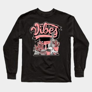 Vibes Bleached Coral Long Sleeve T-Shirt